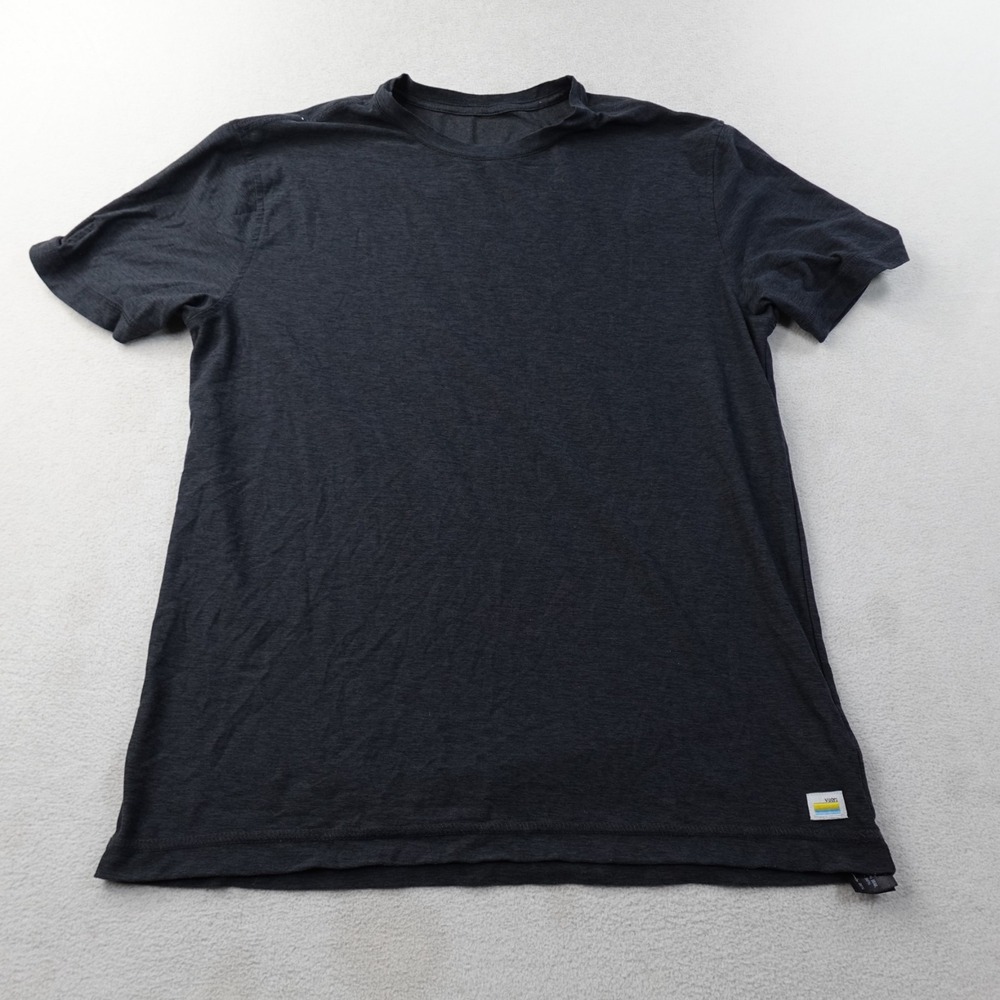 Vuori Strato Tech Tee Mens Small Charcoal Gray Performance Workout Shirt